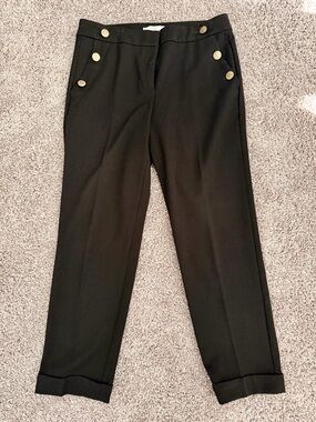 Black Dress Pants with Gold Buttons